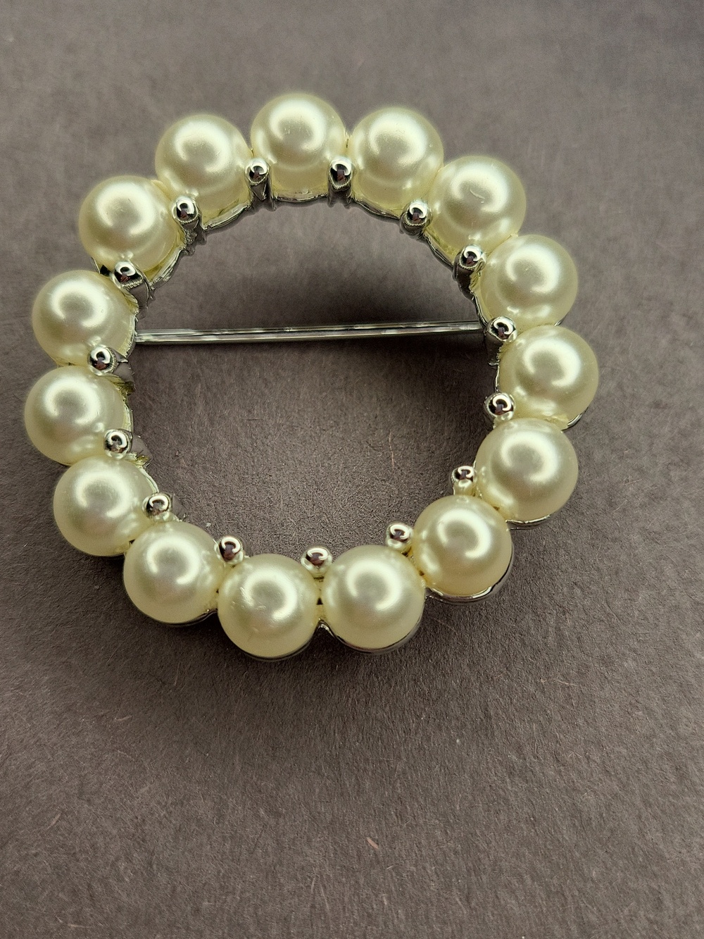Pearl Circle Brooch